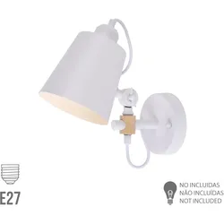 Metallische Wandleuchte E27 60W Weiß Farbe 25X27Cm Edm