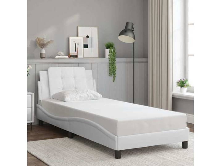 Cadre de lit sans matelas Zadar blanc 90x190 cm similicuir 3208150