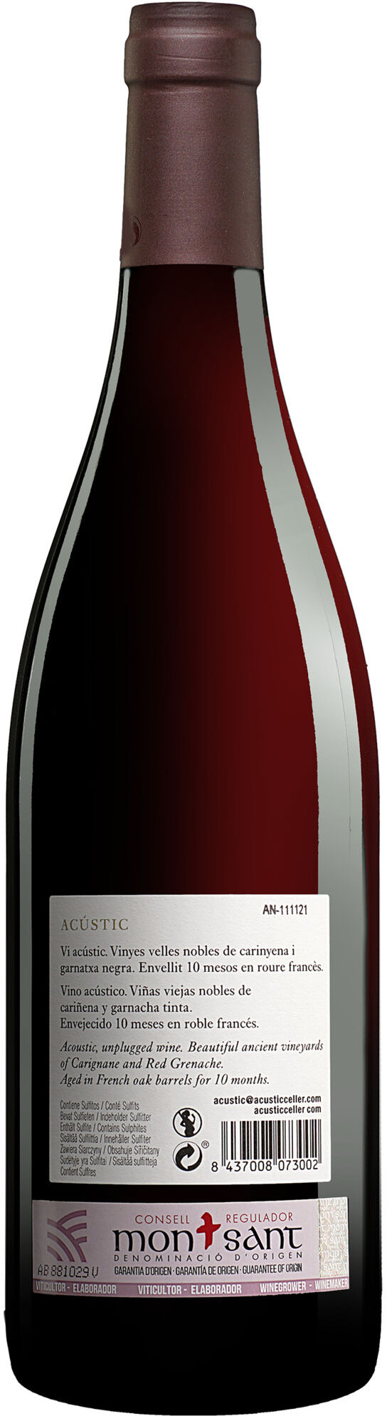 Acústic Celler Acústic Negre 2021 15% Vol. Rotwein Trocken aus Spanien