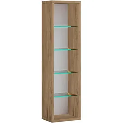VCM, Regal, Holz CD DVD Stand Regal Rasato mit Glasböden (21 x 14 x 77 cm)