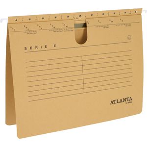 Atlanta Hängehefter A6558147, Serie E, A4, kaufmännische Heftung, braun, Karton, 25 Stück
