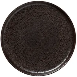 8x Flache Teller Ø 28 cm Steinzeug ROCKZZERO One Metallic Brown / braun