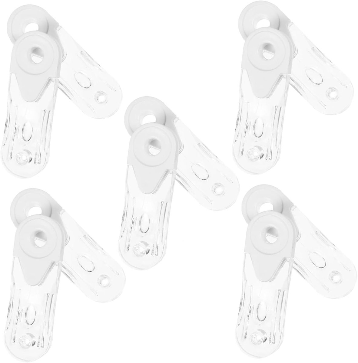 Handle Store Vertical Set van 8 Transparante Kunststof Gordijnhaken voor Raamdecoratie
