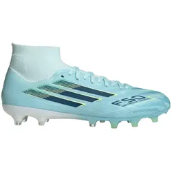 Adidas Fußballschuhe F50 Sparkfusion Pro, Mid Cut Fußballschuhe für feste Böden und Kunstrasen mit Primeknit Schaft - hellblau / 43 1/3