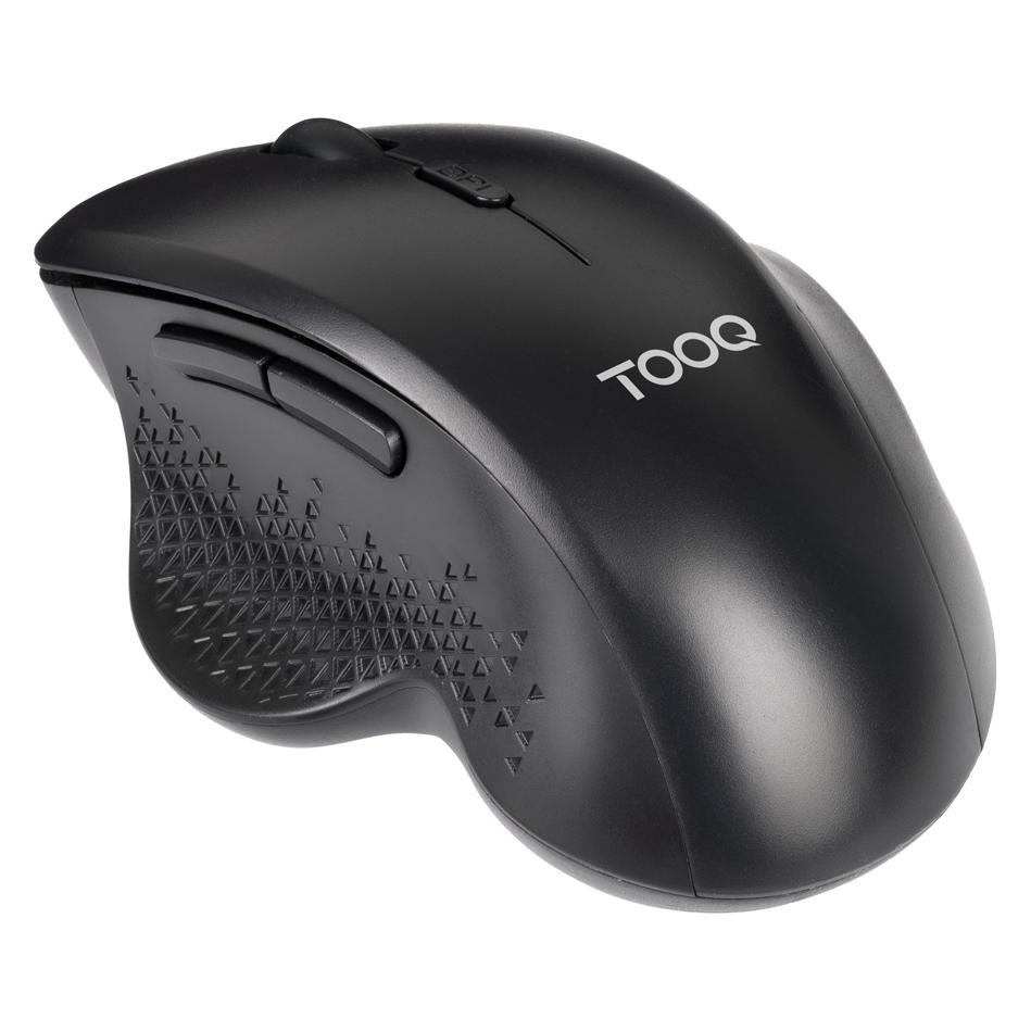 Tooq Technology Ergonomische kabellose Maus Tooq TQMWG-1105-B (Schwarz) (Kabellos) (TQMWG-1105-B)