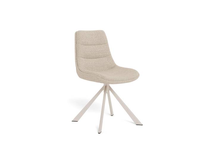 Mid.you Stuhl, Grau, Beige, Metall, Textil, Sternfuss, 47x84x57 cm, Sitzfläche 360° drehbar, Esszimmer, Stuhl, Esszimmerstühle