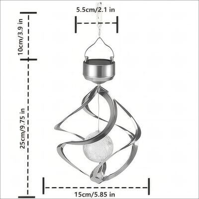 Uplifted Goods Solar Powered Wind Chime Pendant Light a