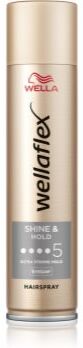 Wella flex Shine & Hold laca de fixação extra forte para dar brilho 250 ml. flex Shine & Hold