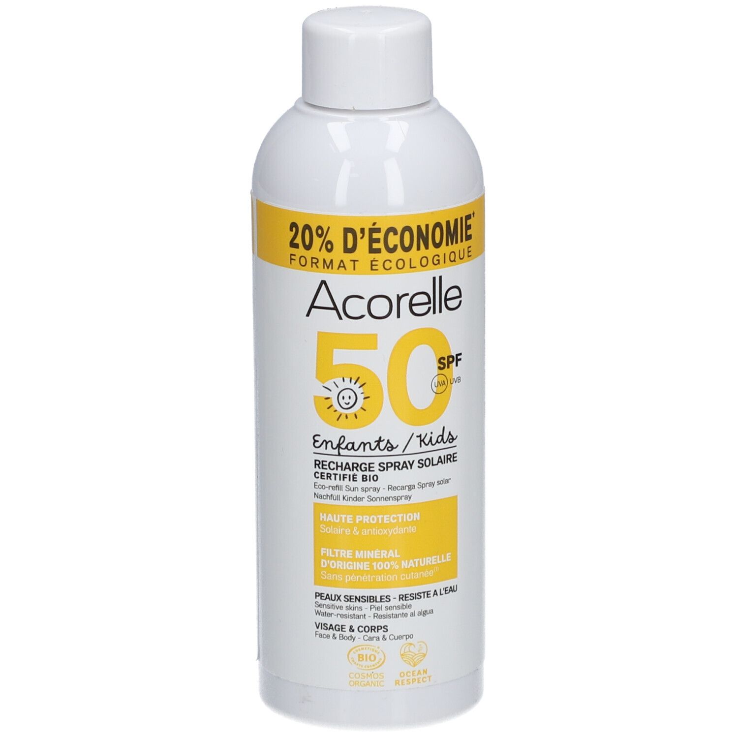 Acorelle SPR Kids Spf50 Rech 150Ml 150 ml Liquidum