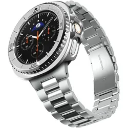 Spigen - Bezel Tune Pro Pilot - for Samsung Galaxy Watch8 Classic, Stainless Steel - Silver, Smartwatch Zubehör, Silber