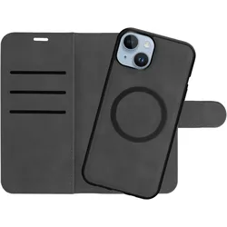 Cazy Abnehmbare Brieftaschenhülle für iPhone 15 Plus, Abnehmbare Hülle, Magfit, 2-in-1-Design (Apple iPhone 15 Plus), Smartphone Hülle, Schwarz