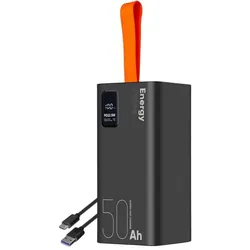 Obal:Me EnergyPulse (50000 mAh, 22.50 W, 185 Wh), Powerbank, Schwarz