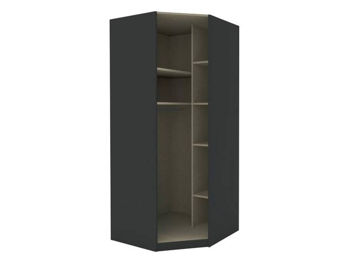 Hom`in Eckschrankkorpus System Unit, Anthrazit, 6,6 Fächer, 91.1x210x91.1 cm, Schlafzimmer, Kleiderschränke, Eckschränke
