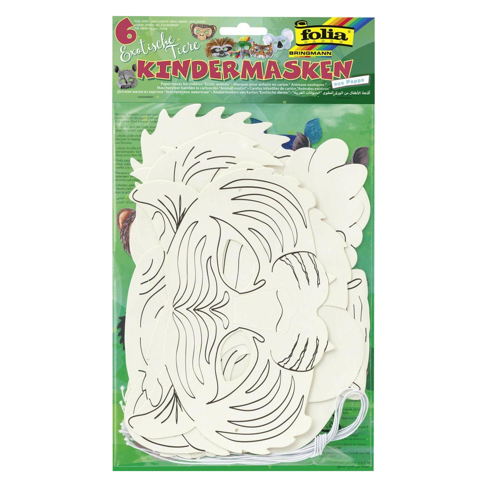 Folia Kindermasken Tiere exotisch (23269)