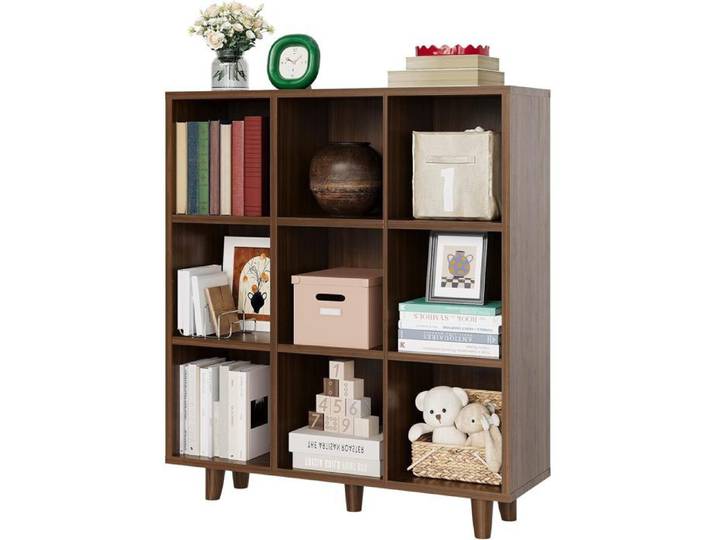 Garvee BIBLIOTHEQUE Étagère Meuble De Rangement avec 6 Compartiments Étagère De Rangement Autoportante Armoire De Présentation
