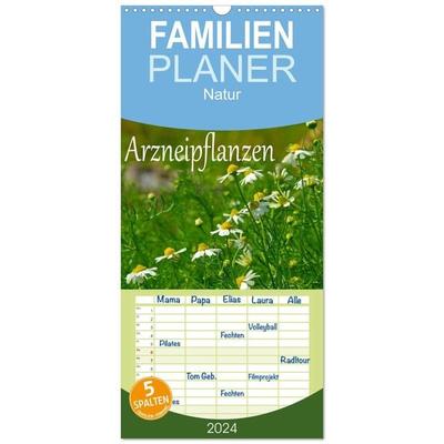 Familienplaner 2026 - Arzneipflanzen mit 5 Spalten (Wandkalender, 21 x 45 cm) CALVENDO