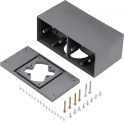 Hager GBZ47011 Gerätebecher Zapfsäule zum Einbau von 4 Geräten aus Polyamid eisengrau