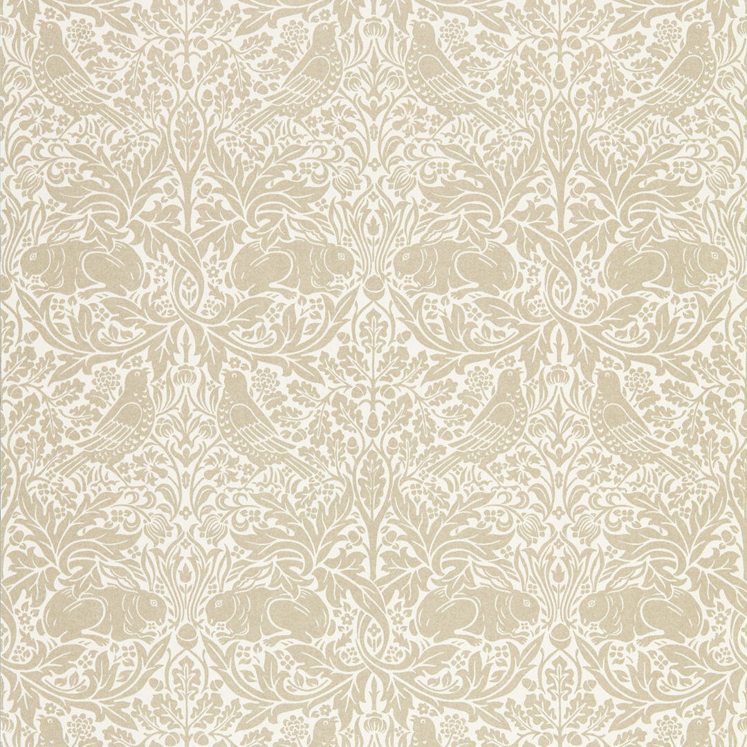 Morris & Co Pure Brer Rabbit 10.05m x 68.6cm Matte Wallpaper Roll Neutral