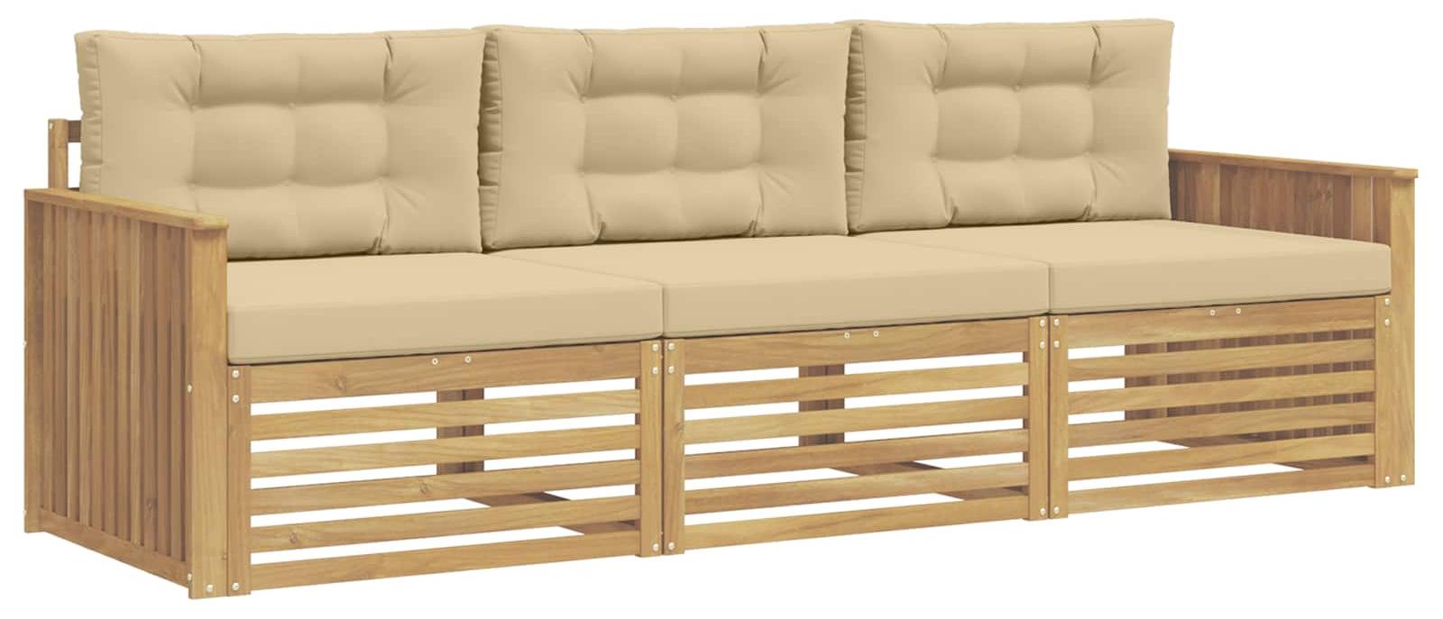 Garnitur aus 3 Outdoor-Sofas, Farbe Beige