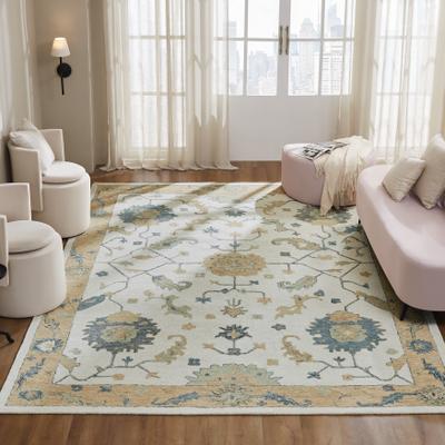 KALATY Heritage Haven Floral Wool Area Rug