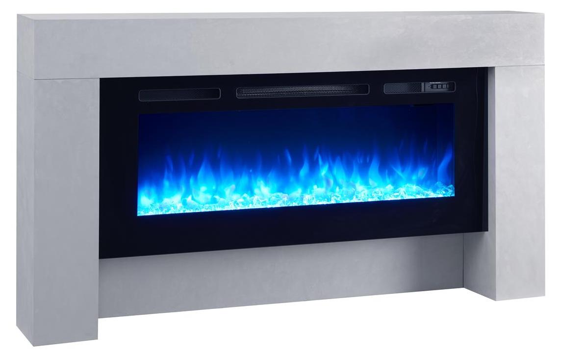 Elektrokamin Standkamin BALDERIA Zeus - Heizung bis 2000 W, betonoptik