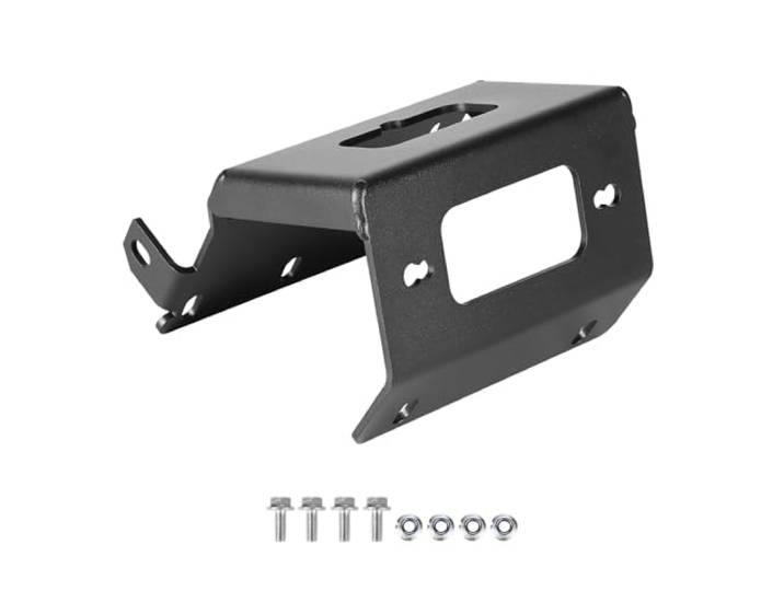 VEVOR Support de Treuil Remorque\, Capacité 907-1633 kg\, Plaque de Montage de Treuil Remorque pour Modèles Honda Foreman et Rancher Rubicon 2014-2021\, avec 2 Trous de Fixation\, Acier Thermolaqué\, Noir