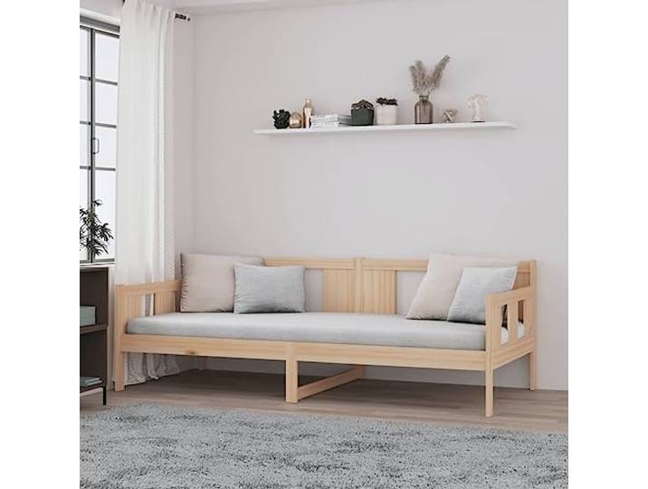 RJPLMFV Tagesbett aus massivem Kiefernholz, 80 x 200 cm, ohne Matratze Multifunktions-Bettsofa, rustikales Design, inkl. Latten, Gästezimmer