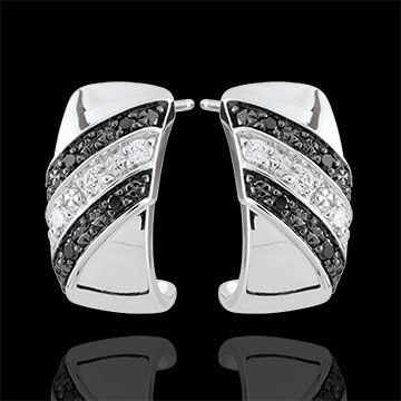 Edenly Creolen DÃ¤mmerschein - Sonnenuntergang - Schwarze Diamanten - 9 Karat