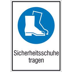 SAFETYMARKING Gebotsschild Fußschutz benutzen Aluminium (B x H) 131 mm x 185 mm ISO 7010 1 St. 11.0697