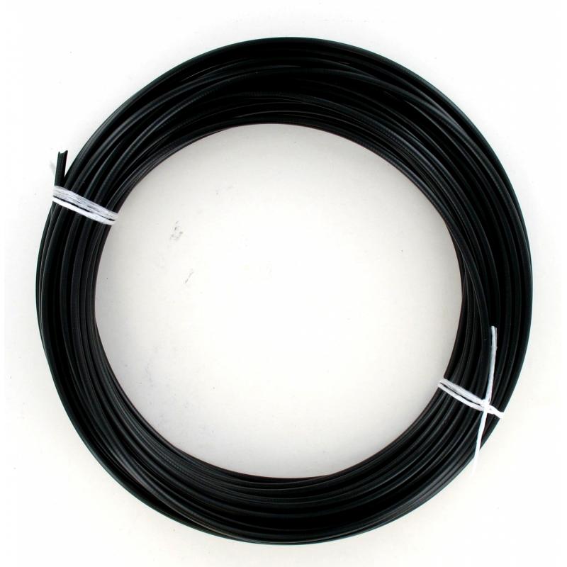 1Tek Origine Rouleau de 25 mètres de gaine fil plat 5mm Noire - Ø25/10