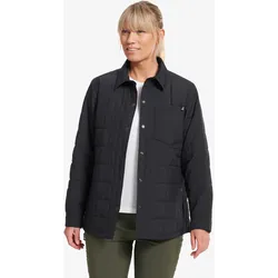 Grid Padded Overshirt Damen Black, Größe:XL - Damen > Oberteile > Hemdblusen - Schwarz