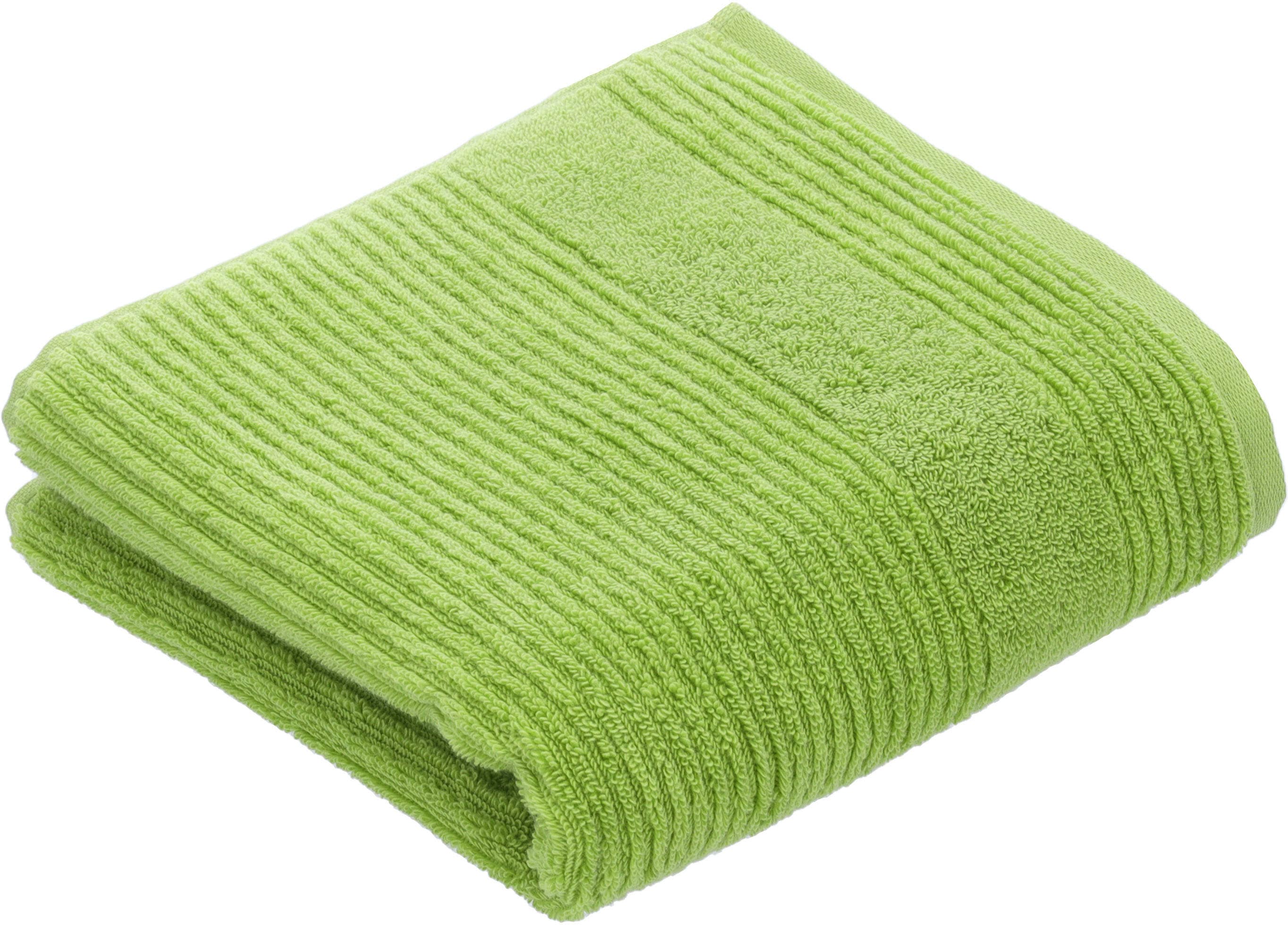 Handtuch VOSSEN "Tomorrow", grün (meadow grün), B:50cm L:100cm, Webfrottier, Baumwolle, Handtücher, Handtuch meadow grün B/L: 50cmx100cm, 1 Stk., Webfrottier