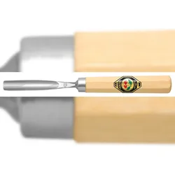 Kirschen Kerbschnitzbeitel mit Weißbuchenheft Stich 10, gebogen & tiefer Höhlung - 2mm