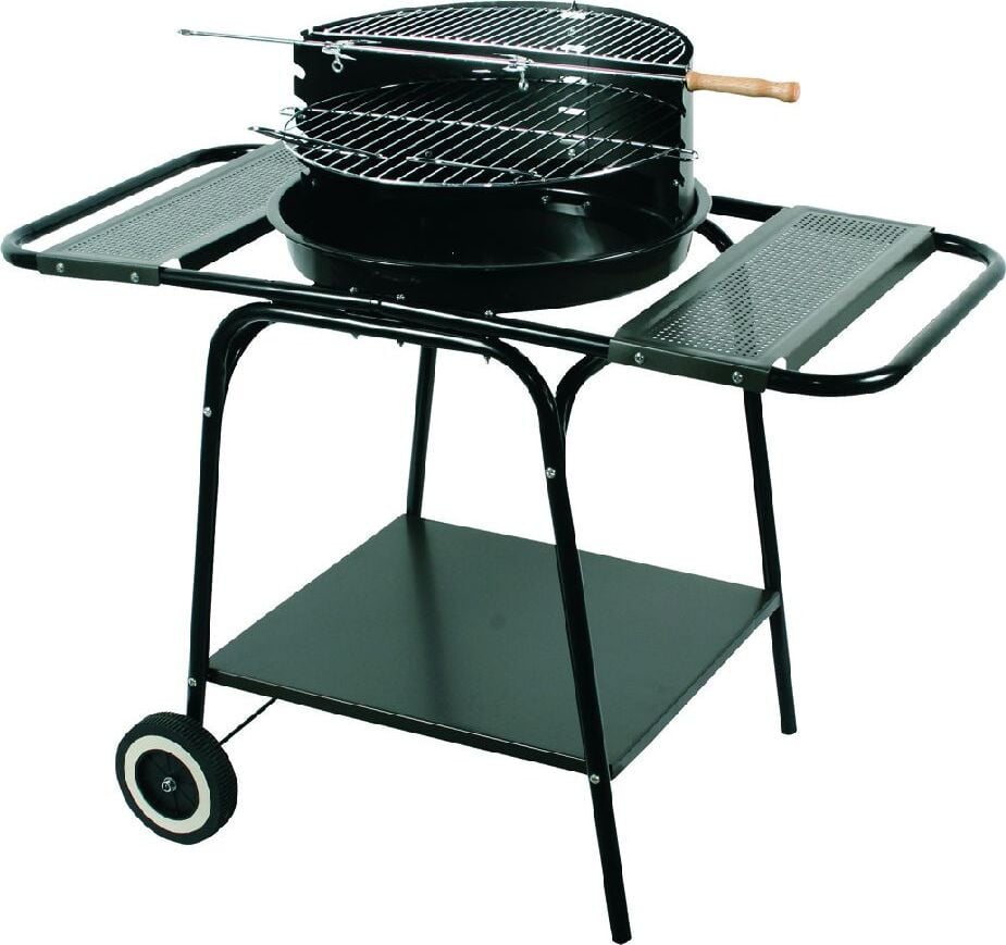 Master Grill houtskooltuingrill met wielen en plank