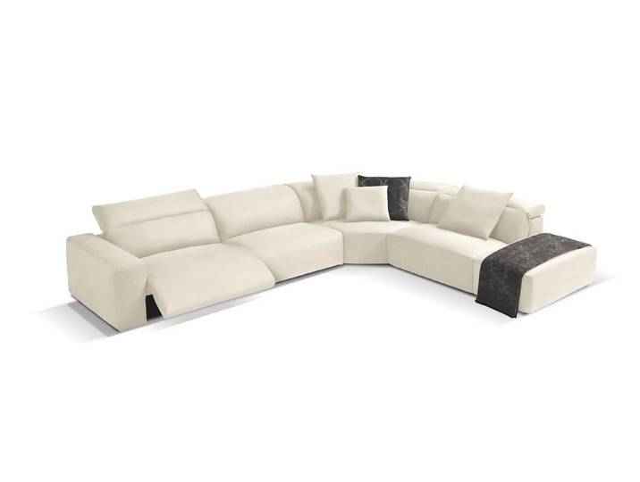 Egoitaliano Ecksofa Beverly, extravangantes Designsofa mit erstklassigem Sitzkomfort, wahlweise mit elektrischer Relaxfunktion, Kopfteilverstellung