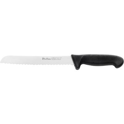 Brotzeitmesser PINTINOX "Coltelli P9000", schwarz (edelstahlfarben, schwarz), 1 Stk., Chrom-Molybdän-Vanadium-Stahl, Essmesser, mit rutschfestem Kunststoffgriff, Klingenlänge 30 cm