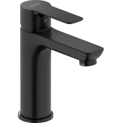Duravit D-Code Waschtischarmatur M DC1023002046 FreshStart, MinusFlow, ohne Zugstange, Schwarz Matt
