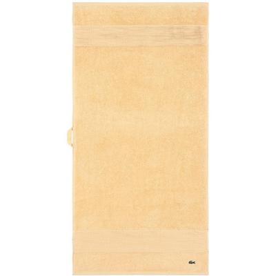 Handtuch LACOSTE "LLECROCO", beige (sesame), B:50cm L:100cm, Frottier, Obermaterial: 100% Baumwolle, Handtücher, mit Label-Applikationen
