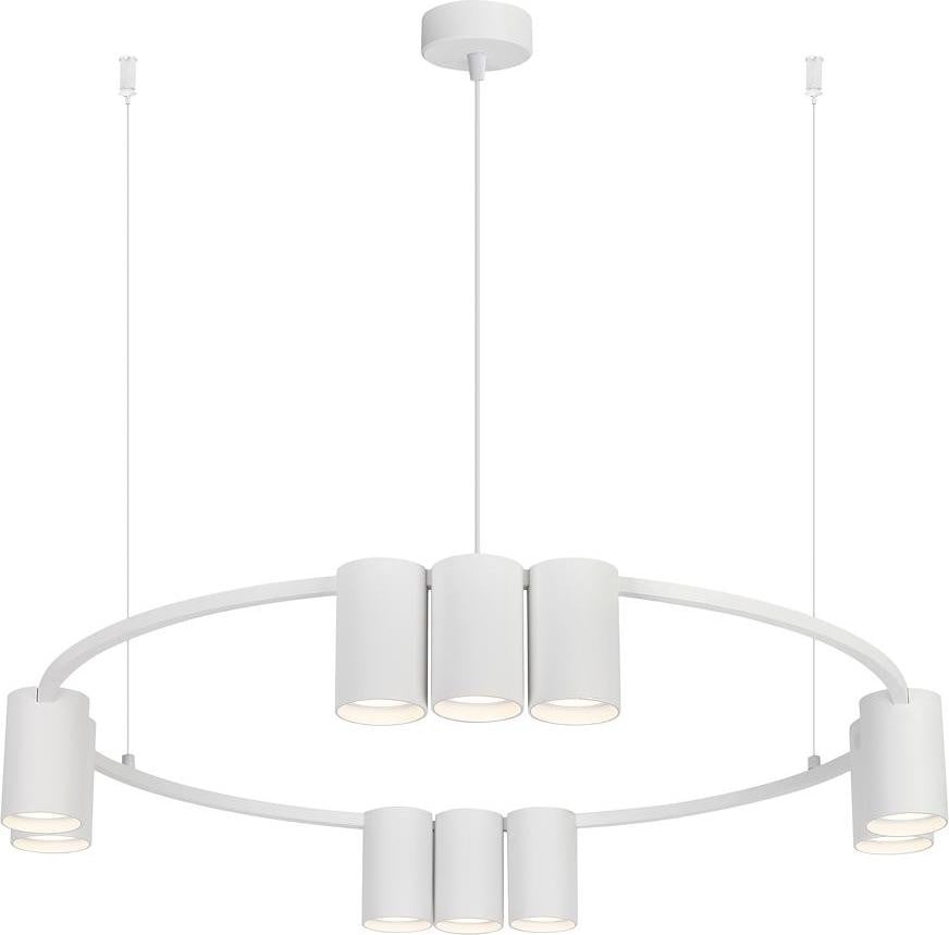 Milagro Genesis ronde hanglamp met spots, wit