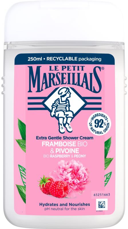 Le Petit Marseillais Raspberry BIO & Peony Creamy Shower Gel 250 ml