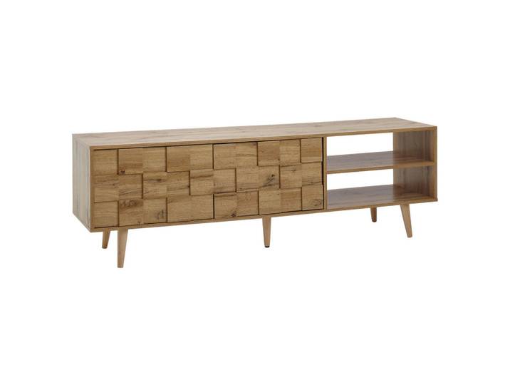 Mid.you Lowboard, Braun, Holz, Eiche, massiv, 160x51x40 cm, stehend, Wohnzimmer, Wohnwände, Lowboards, Lowboards stehend