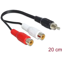 DELOCK Cinchkabel 2x Cinch -> 1x Cinch Bu/St 0.20m