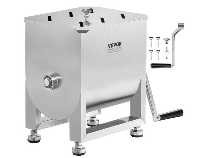 Mélangeur à viande manuel Gastro VEVOR 15 lbs Appareil de traitement de la viande (mélange maximal de 6\,8 kg de viande)\, mélangeur à viande en acier inoxydable