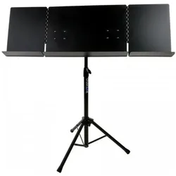 Quik Lok MS/320 Leggio Orchestra 3 Pagine, Notenständer, Schwarz