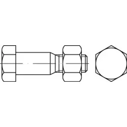 DIN 7968 - Stahl 5.6 feuerverzinkt - M 16x110 - Sechskant-Passschrauben für Stahlkonstruktionen CE