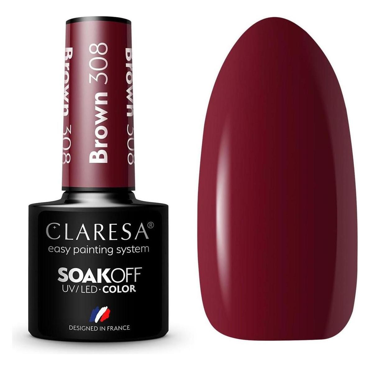 Claresa Soak Off Uv/Led Brown Gel English 308 5G (308, UV-Gel Lack) (5902846077886)