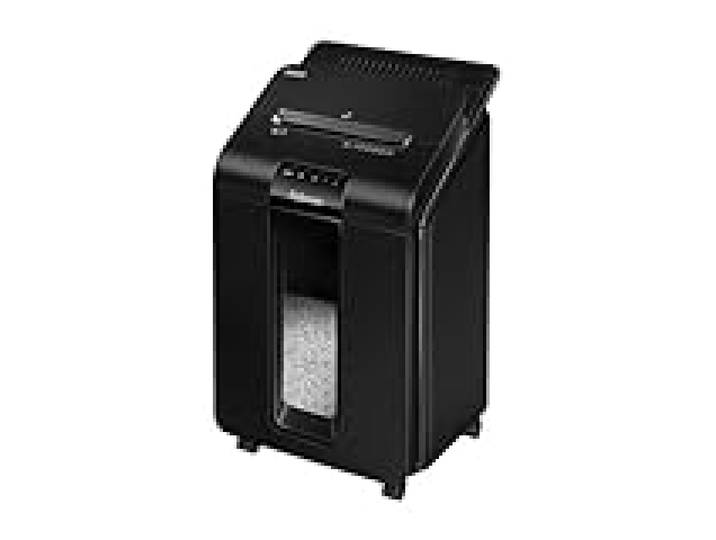 Fellowes Destructeur Automatique Auto Feed, destructeur de Papier AutoMax 100M, Micro-Cut, Coupe croisée, 10 Feuilles, Corbeille 23L, Maison et Bureau, broyeur Technologie Silent Shred, DIN P4