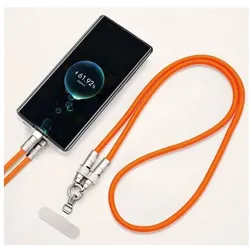 PowerGuard Necklace Handykette Smartphone USB-C Ladekabel 1.2m, Handykette, Schwarz
