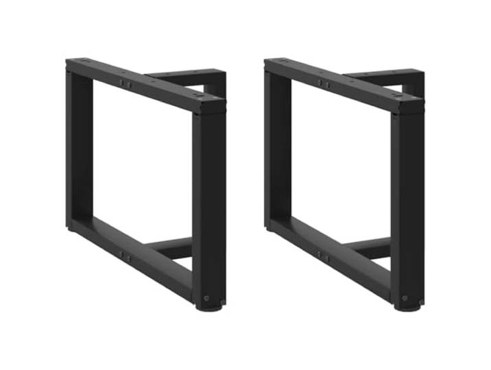 HGDFWRQW Couchtischbeine T-Form 2er Set 60x25x43 cm Stahl Schwarz T-Gestell für Wohnzimmer Couchtische mit verstellbaren Bodenschonern und Vorbohrungen für einfache DIY Montage.
