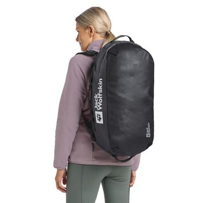 Sporttasche JACK WOLFSKIN "ALL-IN DUFFLE 35", Gr. onesize, grau (phantom), Polyester, Taschen Sporttasche